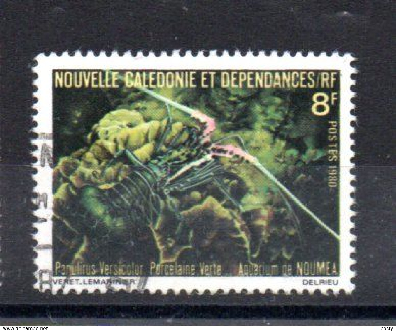 NOUVELLE CALEDONIE - NEW CALEDONIA - 8F - 1980 - CRUSTACES - SHELLFISH - PORCELAINE VERTE - Oblitéré - Used - - Gebraucht