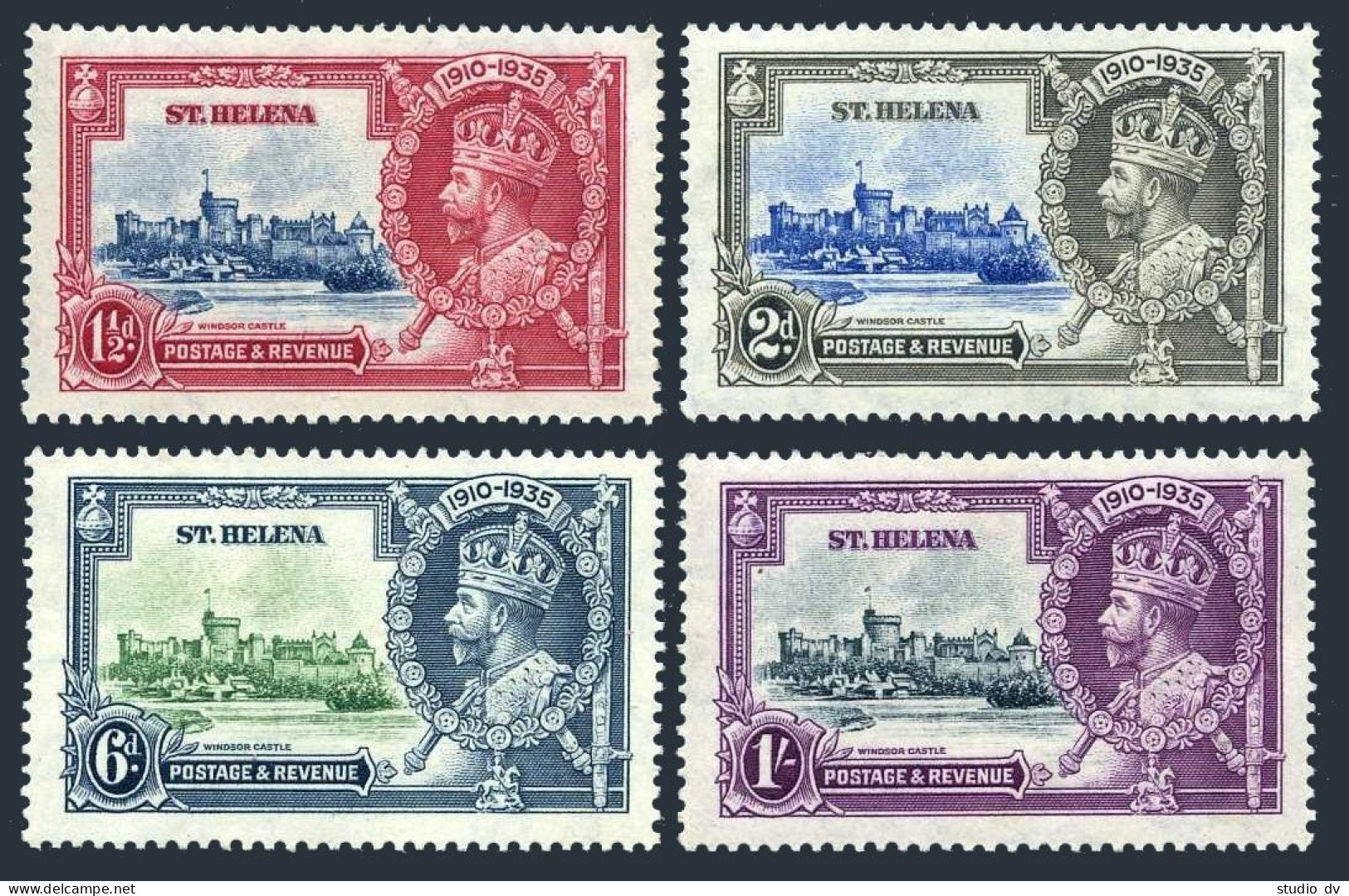 St Helena 111-114,hinged.Mi 90-93. King George V Silver Jubilee Of Reign,1935. - Saint Helena Island