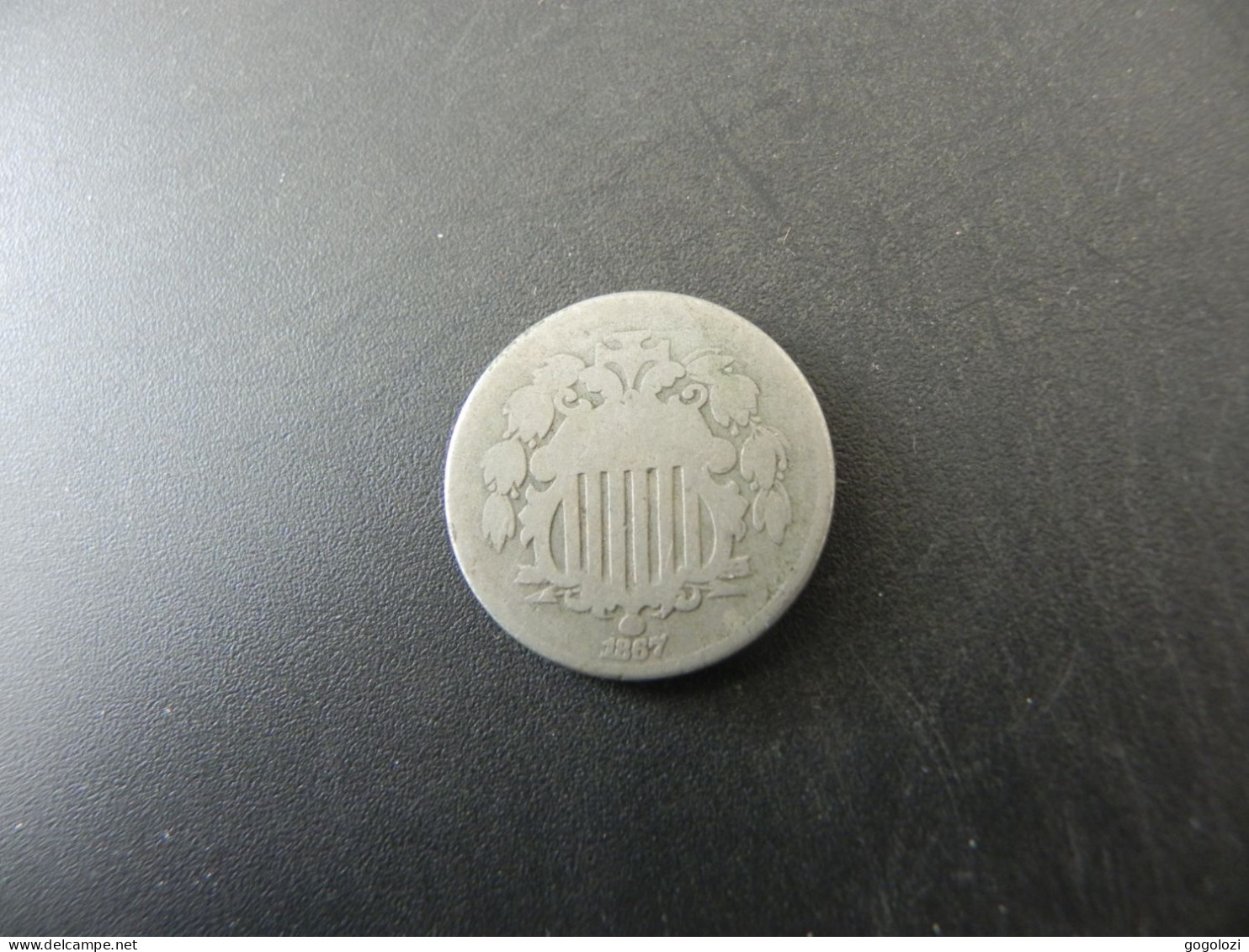 USA 5 Cents 1867 - 1866-83: Shield