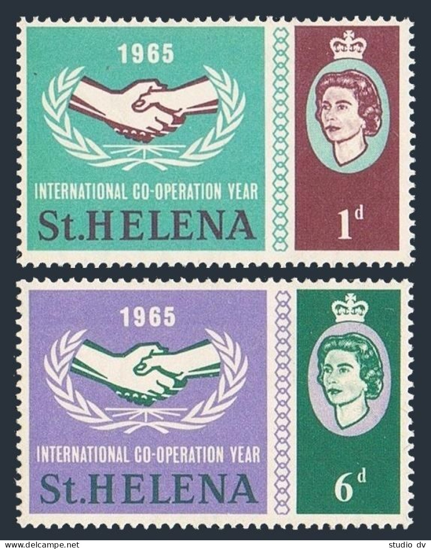 St Helena 182-183, MNH. Michel 169-170. International Cooperation Year ICY-1965. - Saint Helena Island