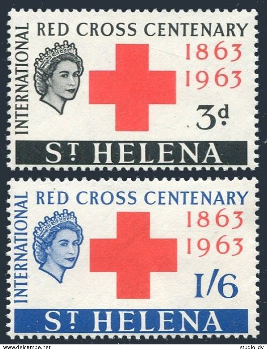 St Helena 174-175, MNH. Michel 161-162. Red Cross Centenary, 1963. - Isola Di Sant'Elena