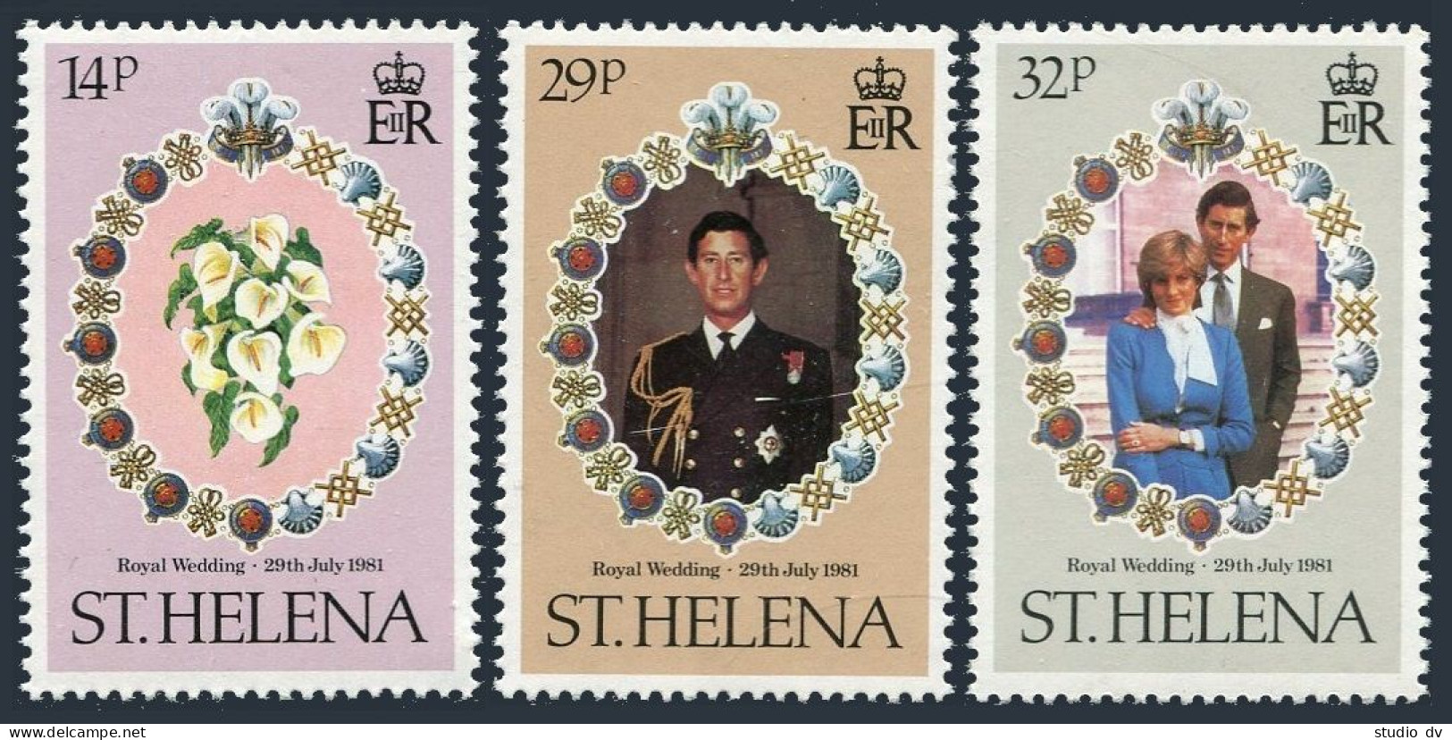 St Helena 353-355,MNH.Michel 342-344. Royal Wedding 1981:Prince Charlas-Diana. - Sainte-Hélène