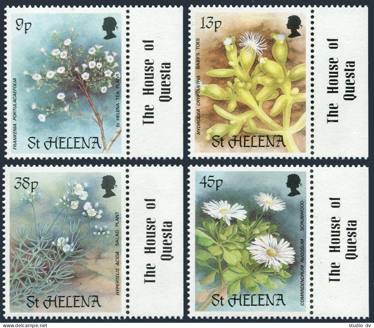 St Helena 479-482, MNH. Mi 469-472. 1987. Ea Plant, Baby's Toes,Salad, Scrubwood - Sint-Helena