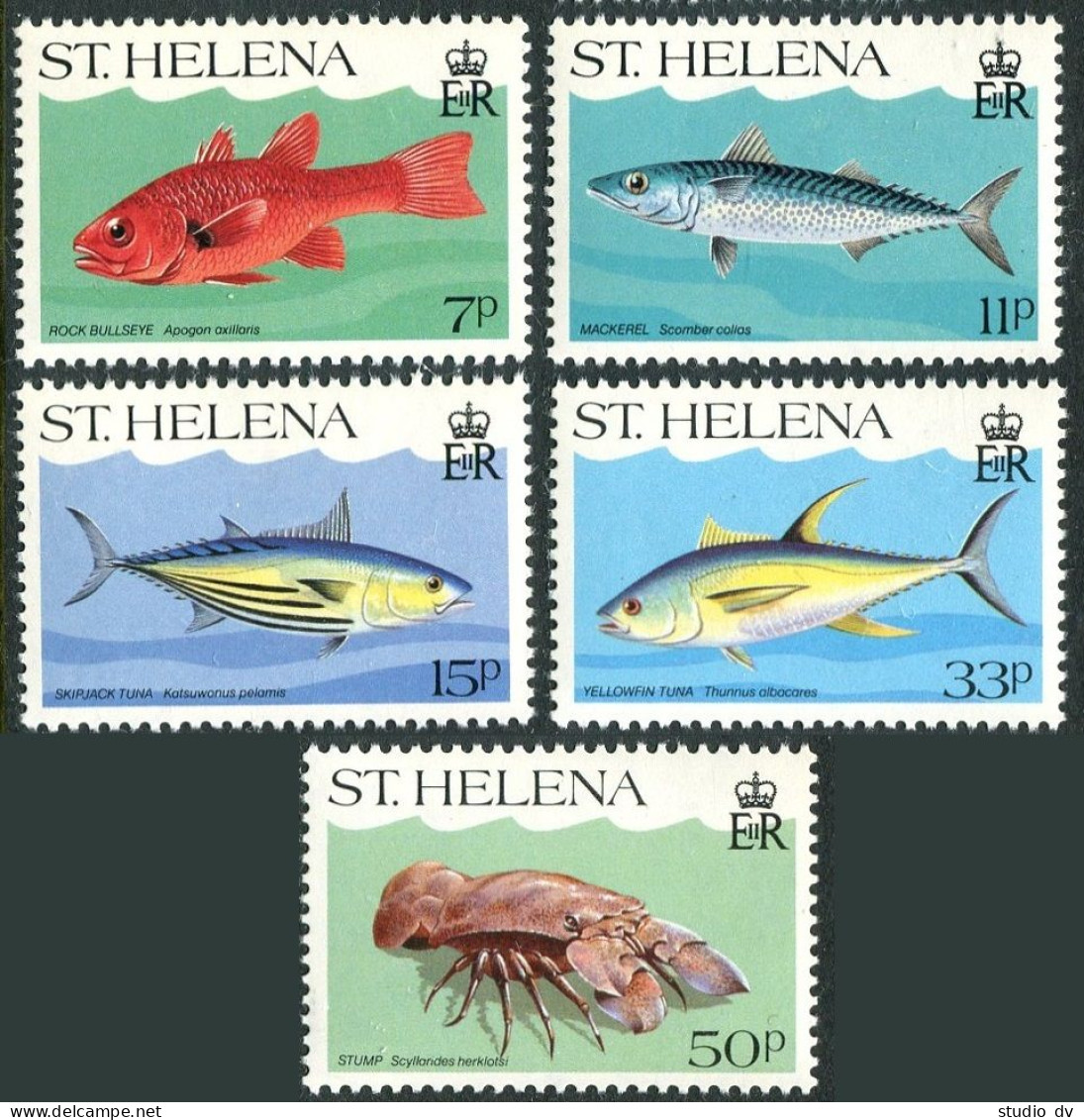 St Helena 433-437, MNH. Michel 423-427. Fish, Stump, 1985. - Saint Helena Island