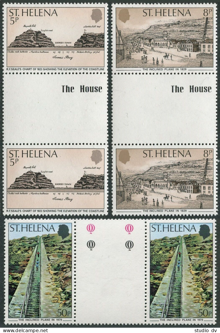 St Helena 332-334 Gutter,MNH.Michel 321-323. Elevation Of The Coastline,1979. - Isola Di Sant'Elena