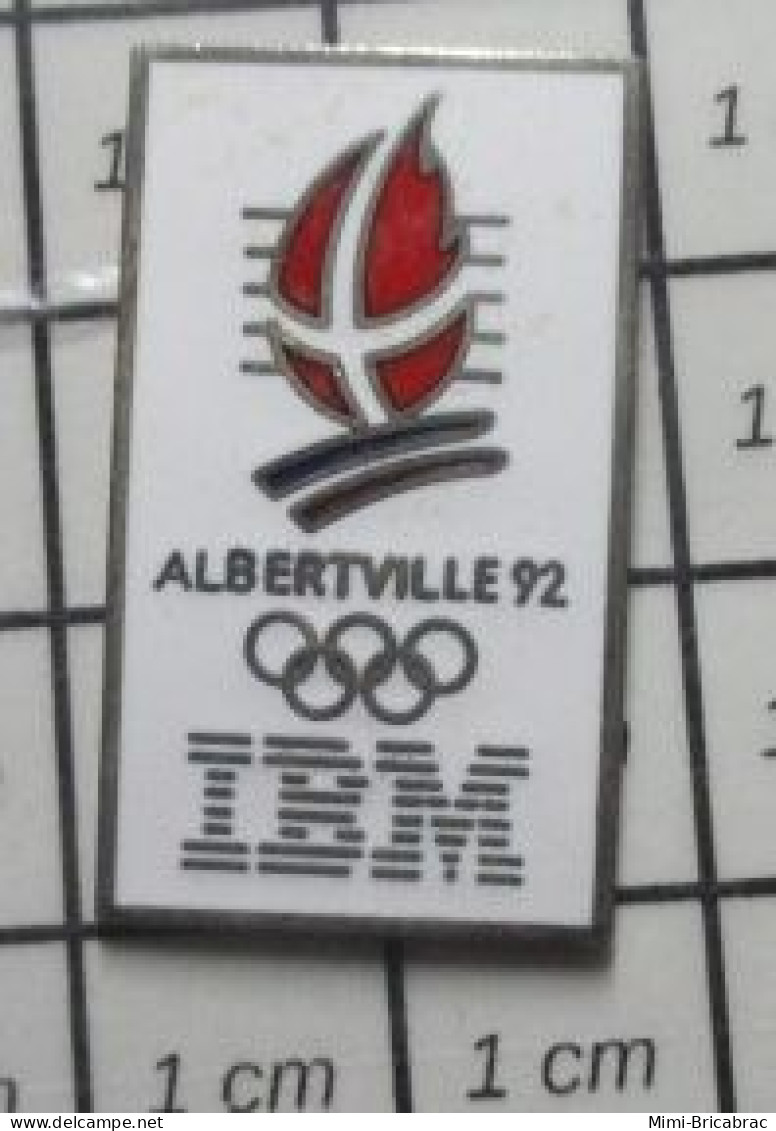 SP09  Pin's Pins / Beau Et Rare / INFORMATIQUE / IBM JEUX OLYMPIQUES ALBERTVILLE 92 - Informatique