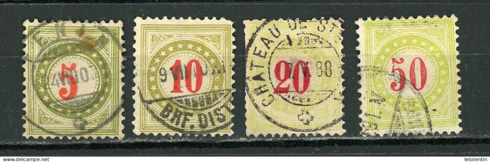 SUISSE - TIMBRE TAXE - N° Yt 30+31+32+33 Obli. - Taxe