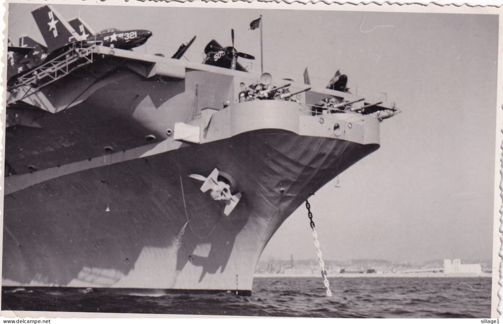 Porte - Avions - US Navy - Navire De Guerre - USS MIDWAY - Marine De Guerre - Photographie Originale - Boats