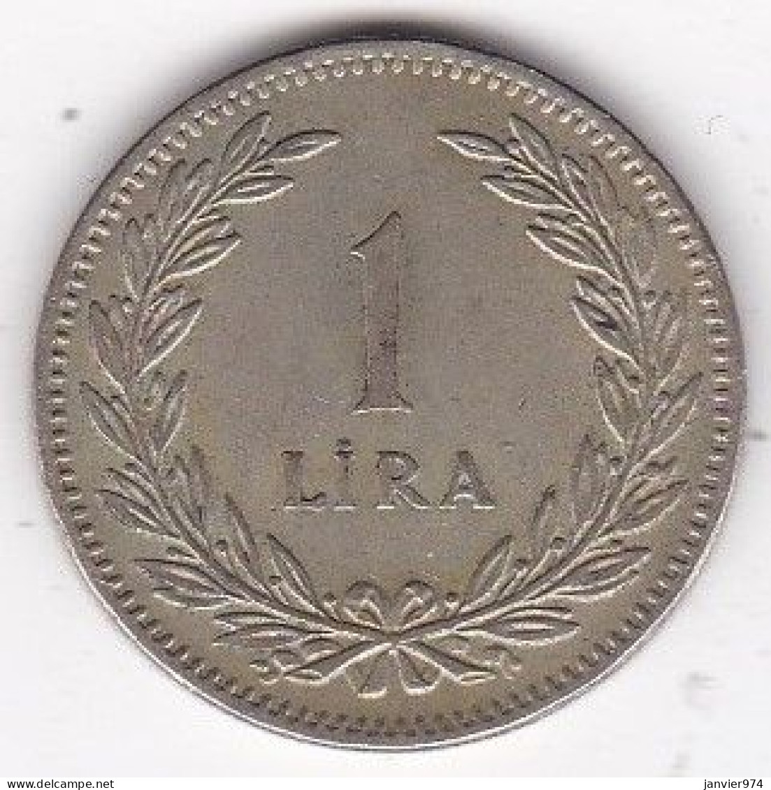 Turquie 1 Lira 1947, En Argent. KM# 883 - Turquie
