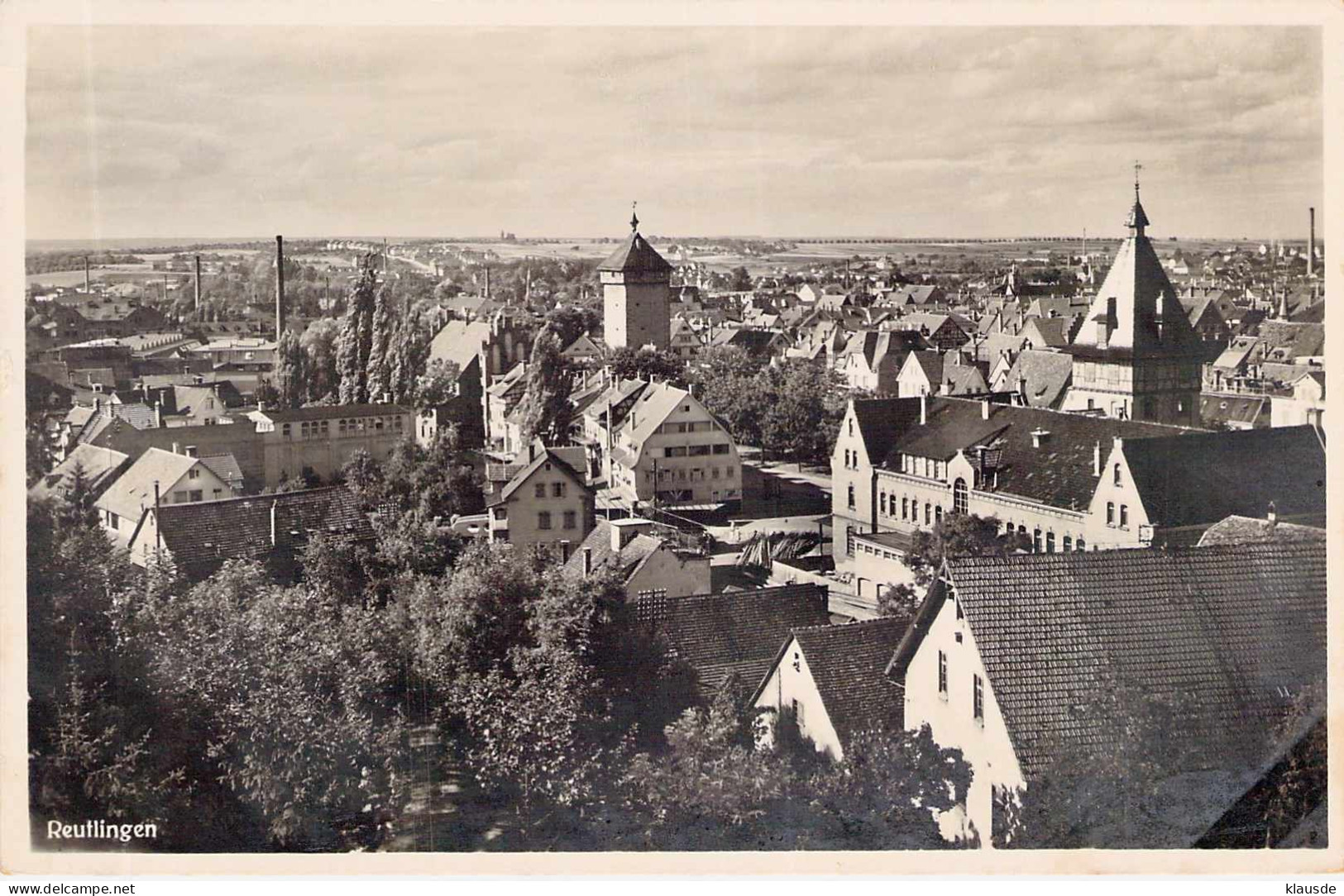 Reutlingen - Panorama Gel.1937 - Reutlingen