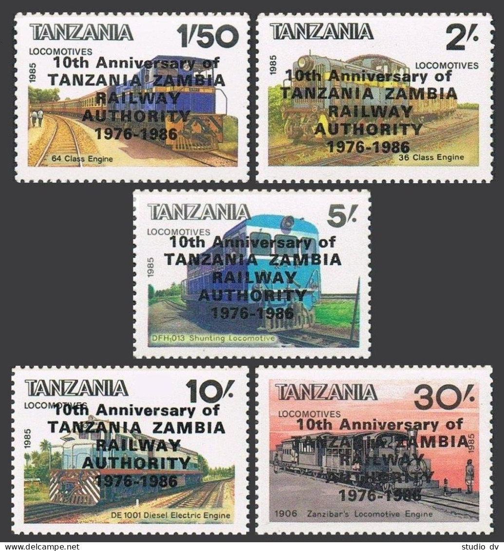 Tanzania 381A-381E,MNH.Michel 377-381. Tanzania Zambia Railway Authority,1987. - Tanzania (1964-...)