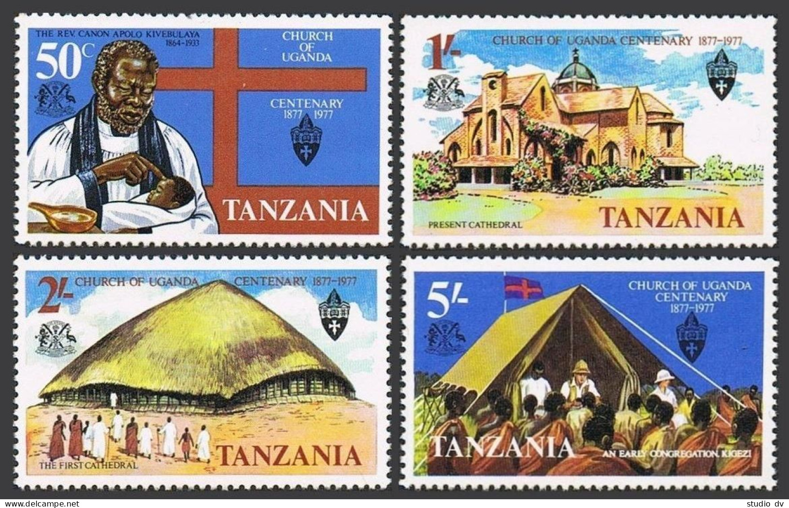 Tanzania 78-81,MNH.Michel 78-81. Church Of Uganda,100,1977.Rev Canon Kivebulaya. - Tanzania (1964-...)