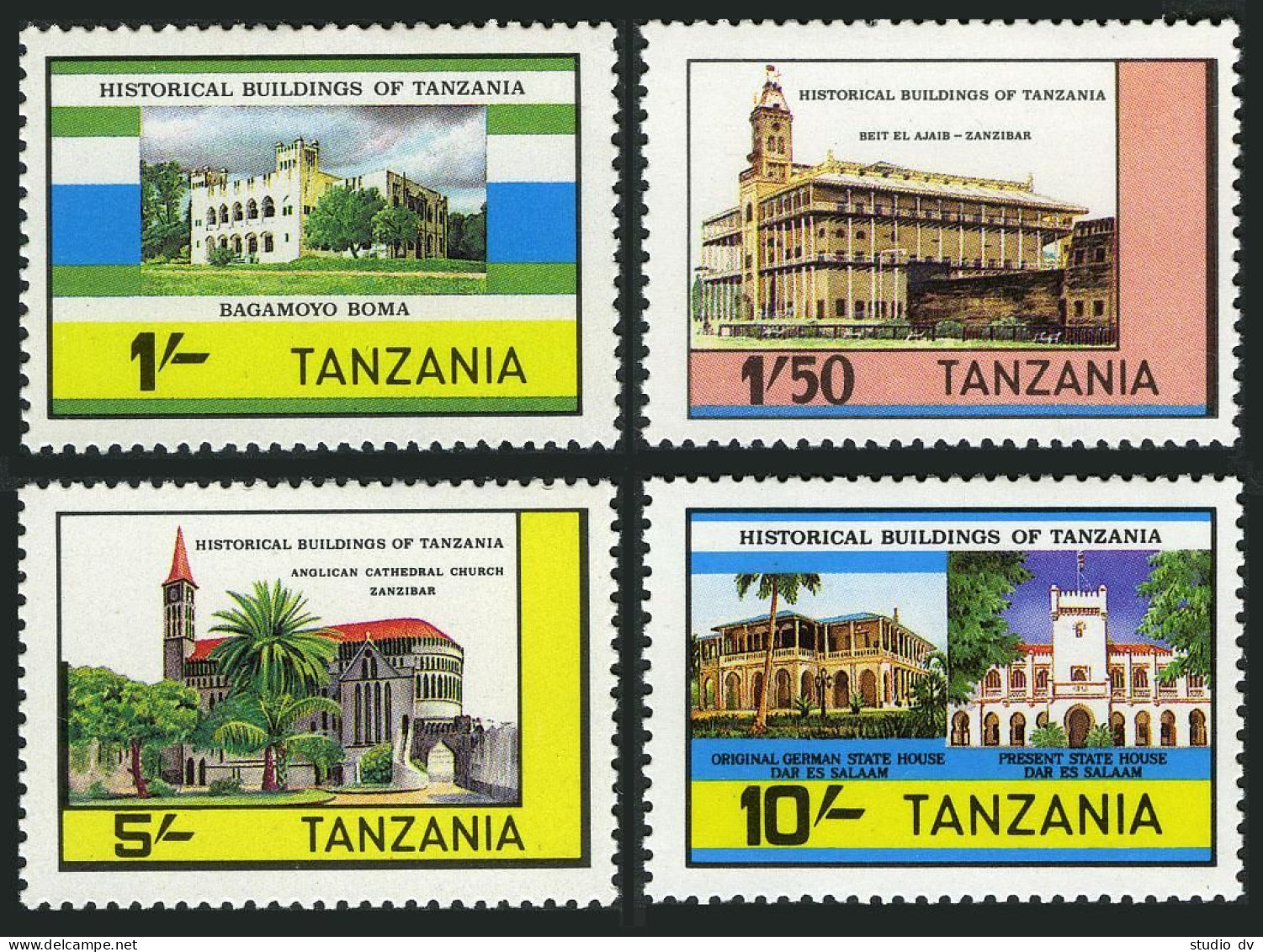 Tanzania 233-236,MNH.Michel 233-236. Buildings,1983.Bagamoyo Boma,Beit-Al-Ajab, - Tanzania (1964-...)