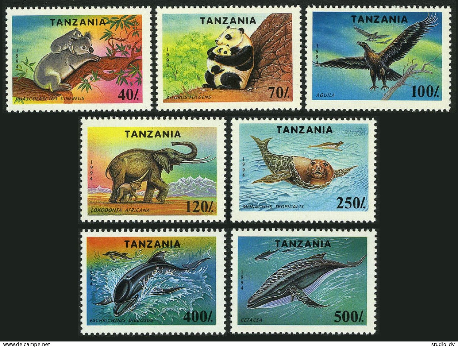 Tanzania 1287-1293,hinged.Michel 1775-1781. Endangered Species 1994. - Tanzania (1964-...)