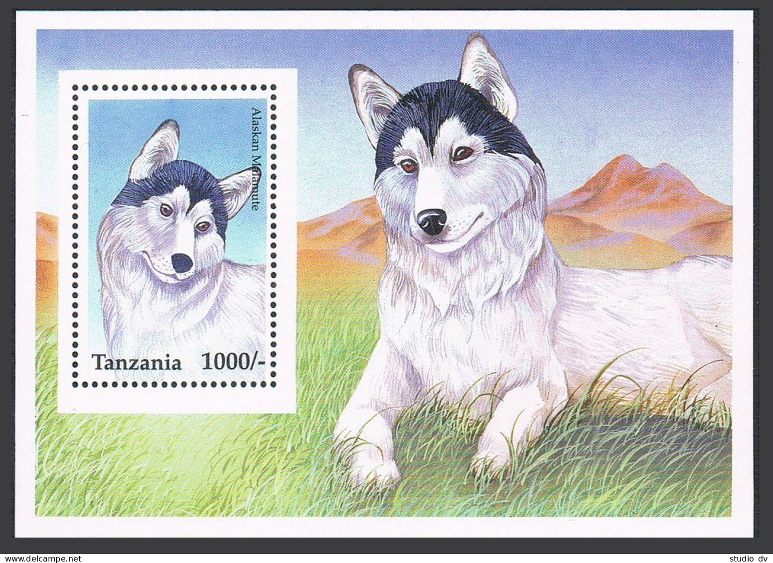 Tanzania 1437 Ai Sheet,1439,MNH. Dogs,1996. Red Labrador,St Bernard,Spaniel, - Tanzania (1964-...)