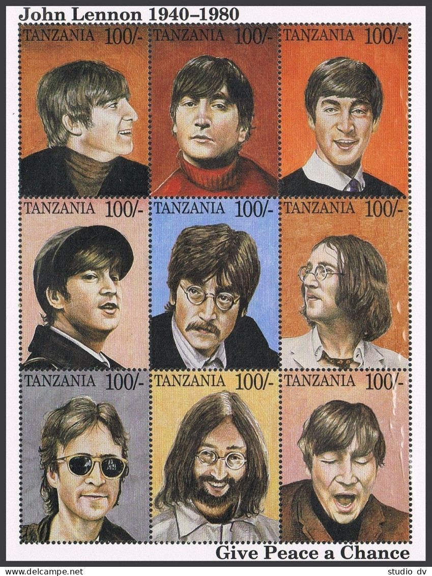 Tanzania 1334-1335 Ai,1336-1337 Sheets,MNH.Michel 2140-2159. The Beatles,1995. - Tanzania (1964-...)