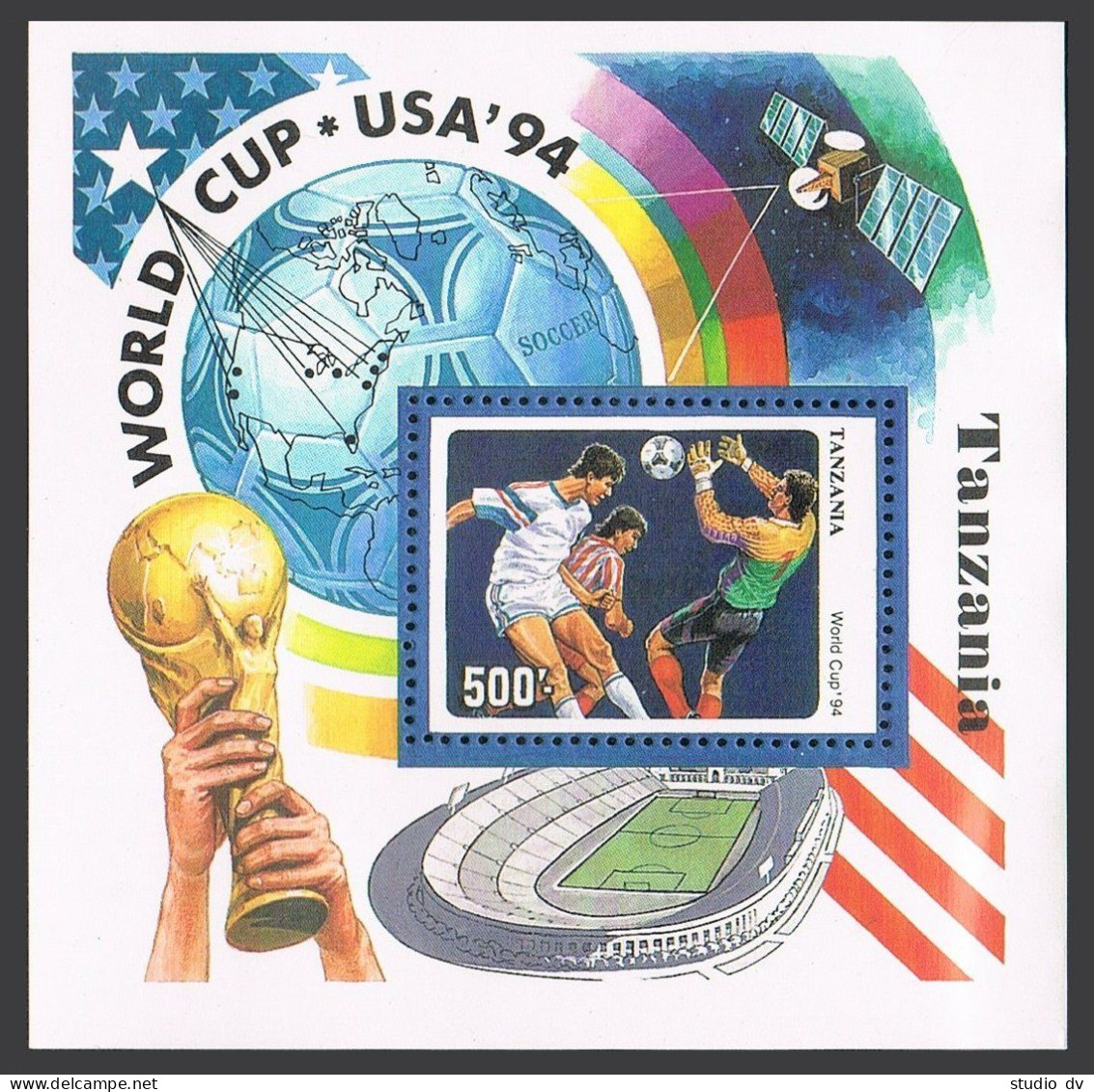Tanzania 1174A-1174G,1174 Gi Sheet,1174H,MNH. World Soccer Cup Atlanta,USA-1994. - Tanzania (1964-...)