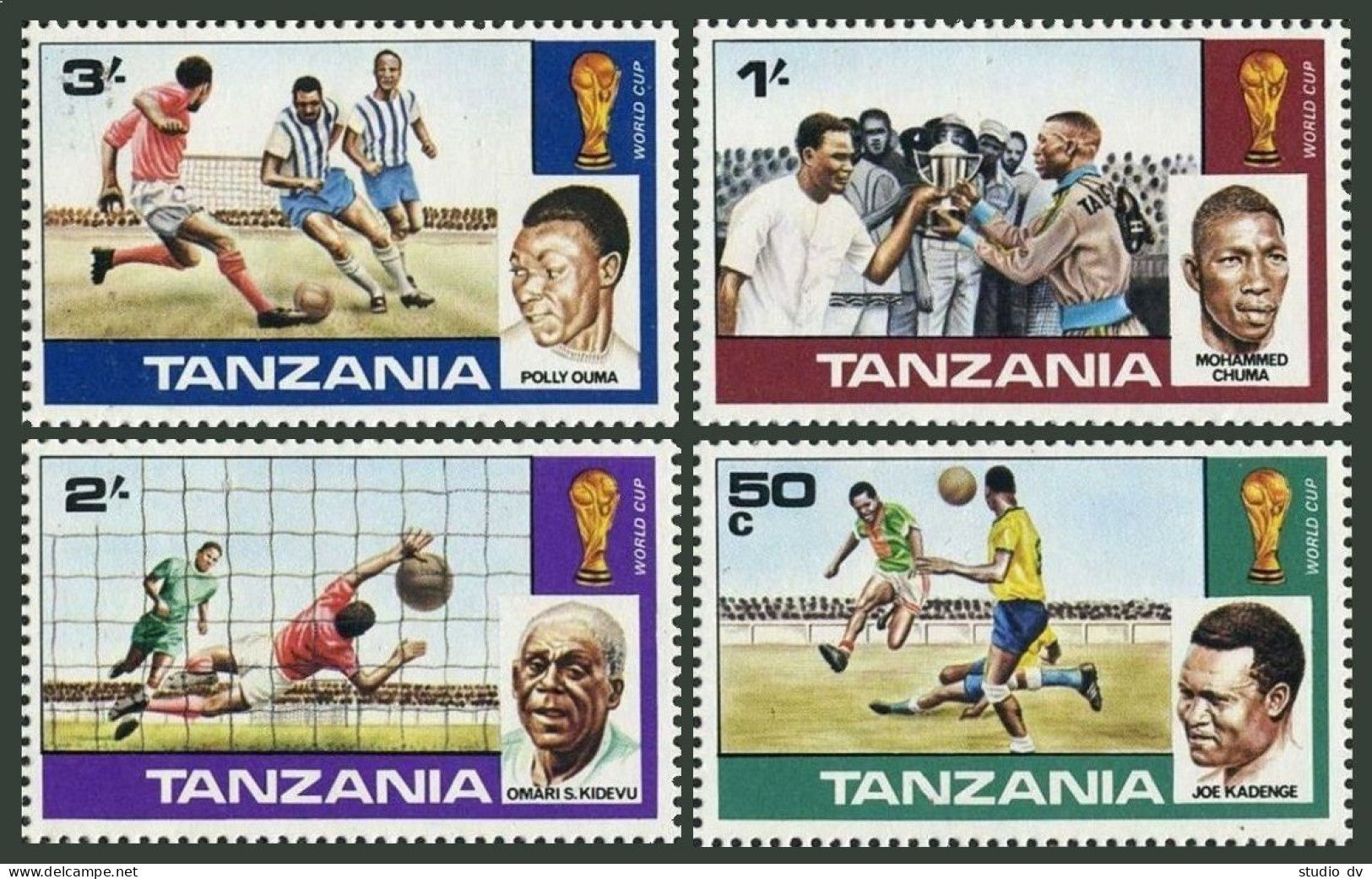 Tanzania 95-98,98a, MNH. Michel 95-98,Bl.11. World Soccer Cup Argentina-1978. - Tanzania (1964-...)