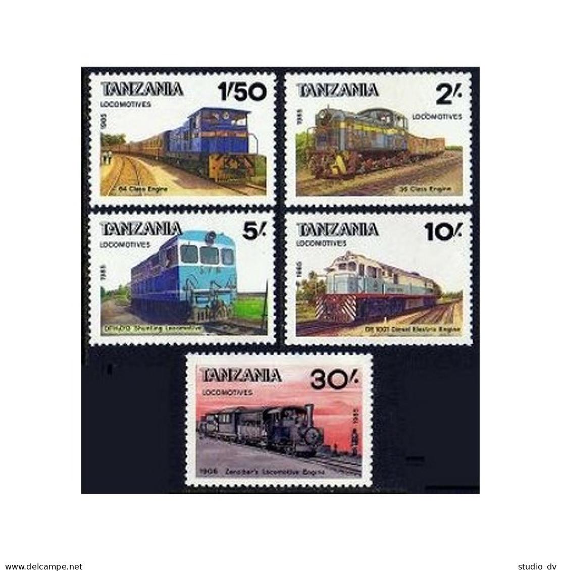 Tanzania 284-288,MNH.Michel 281-285. Locomotives 1985. - Tanzania (1964-...)