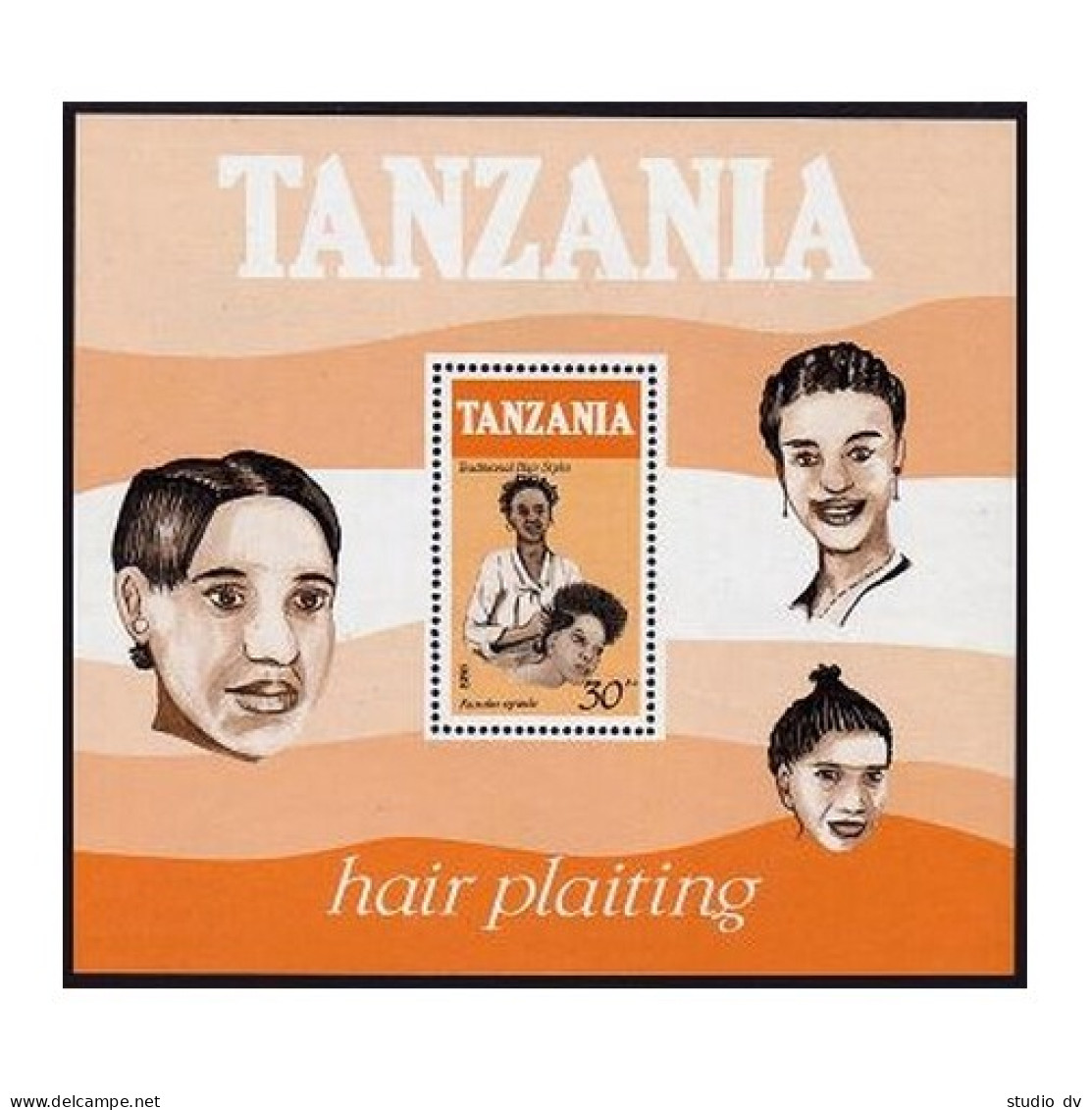 Tanzania 346-349,350,MNH.Michel 386-389,Bl.63. Hair Styles 1987. - Tanzania (1964-...)