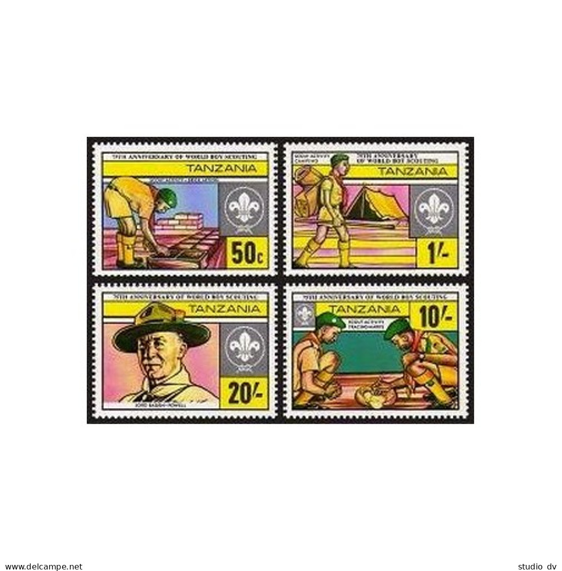 Tanzania 205-208,MNH.Michel 205-208. World Boy Scouting,75,1982.Baden-Powell. - Tansania (1964-...)