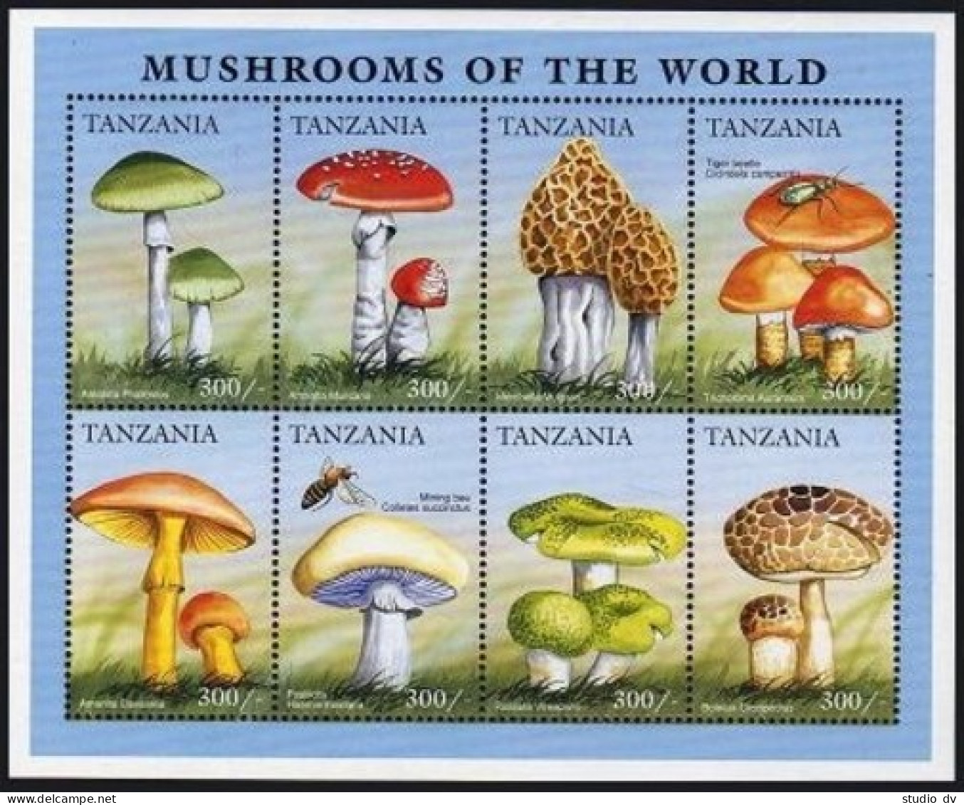 Tanzania 1536-1537 Sheets,MNH.Michel 2515-2530 Klb. Mushrooms 1996.Insects. - Tanzania (1964-...)