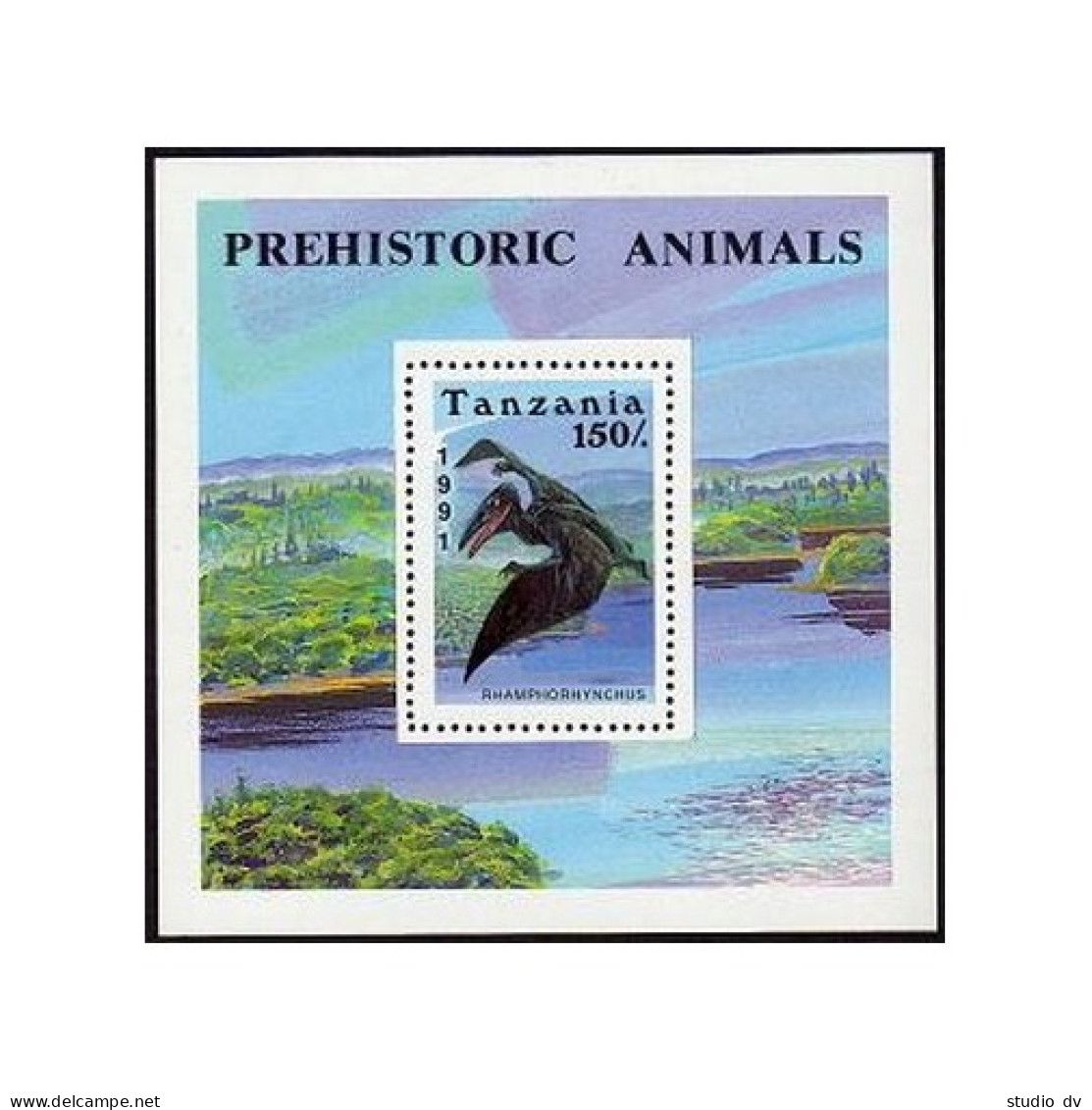 Tanzania 759-765,766,MNH.Michel 854-860,Bl.166. Dinosaurs 1991. - Tanzanie (1964-...)