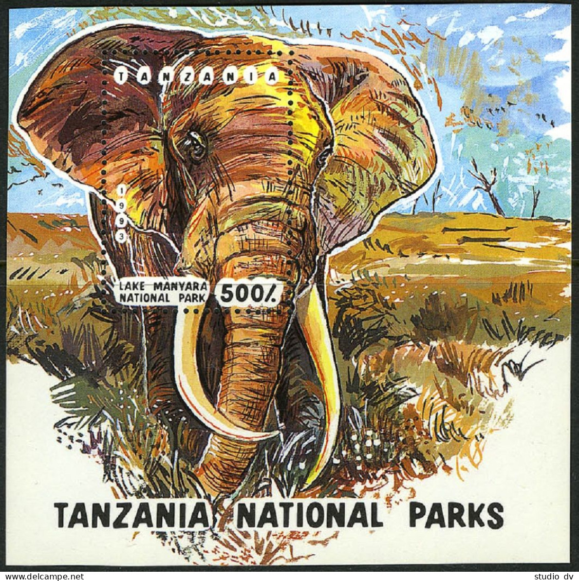 Tanzania 1185-1192, MNH. Mi 1607-1613, Bl.228. National Parks. Rhinoceros, Leon, - Tanzania (1964-...)