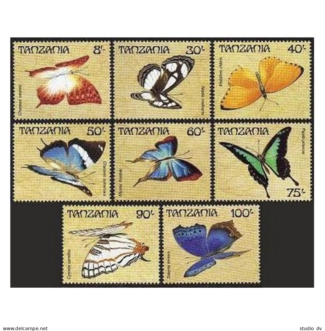 Tanzania 446-453,454-455,MNH.Michel 498-505,Bl.81-82. Butterflies 1988. - Tanzanie (1964-...)