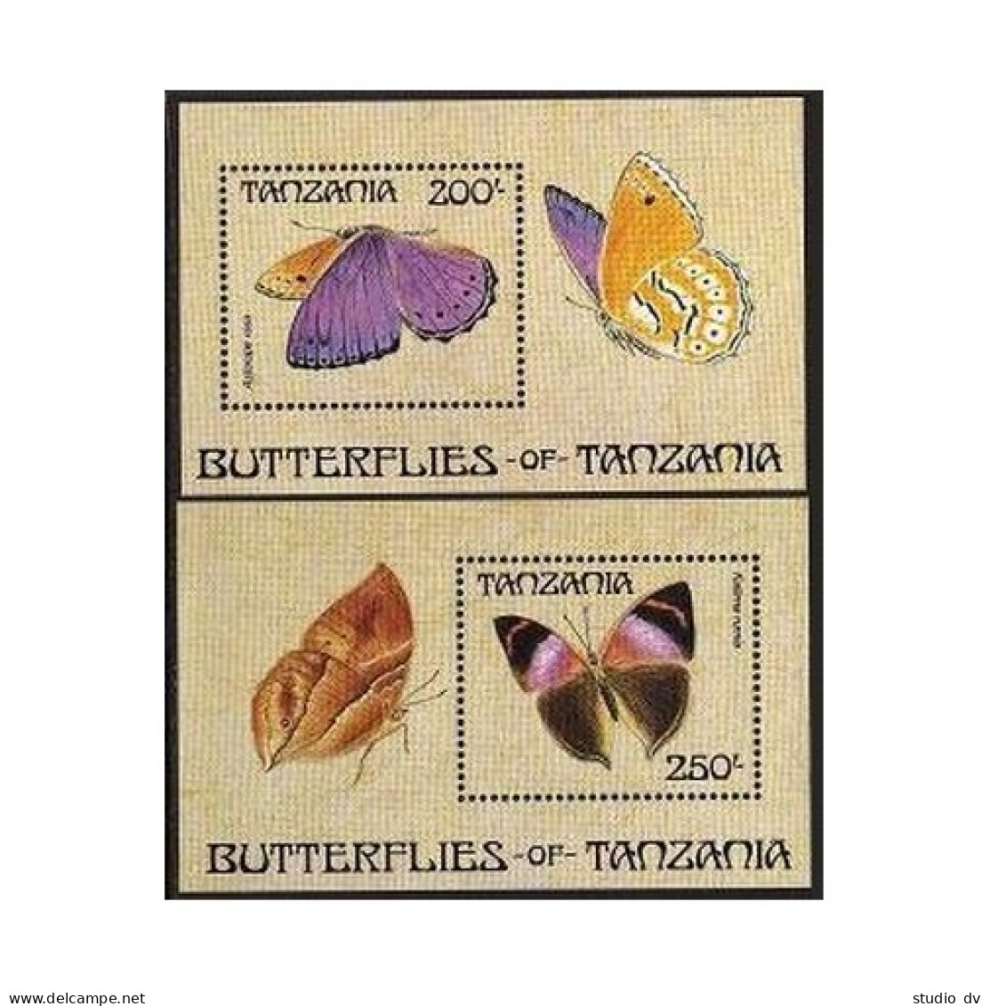 Tanzania 446-453,454-455,MNH.Michel 498-505,Bl.81-82. Butterflies 1988. - Tanzanie (1964-...)