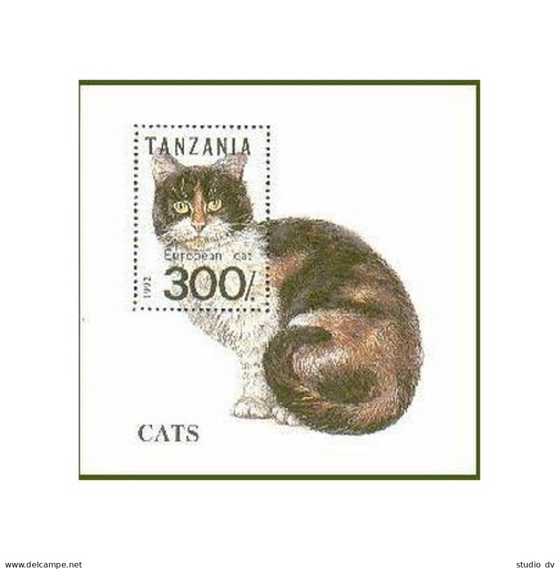 Tanzania 967A-967G,967H,MNH.Michel 1405-1411,Bl.201. Cats 1992.Abyssinian,Tabby, - Tanzania (1964-...)