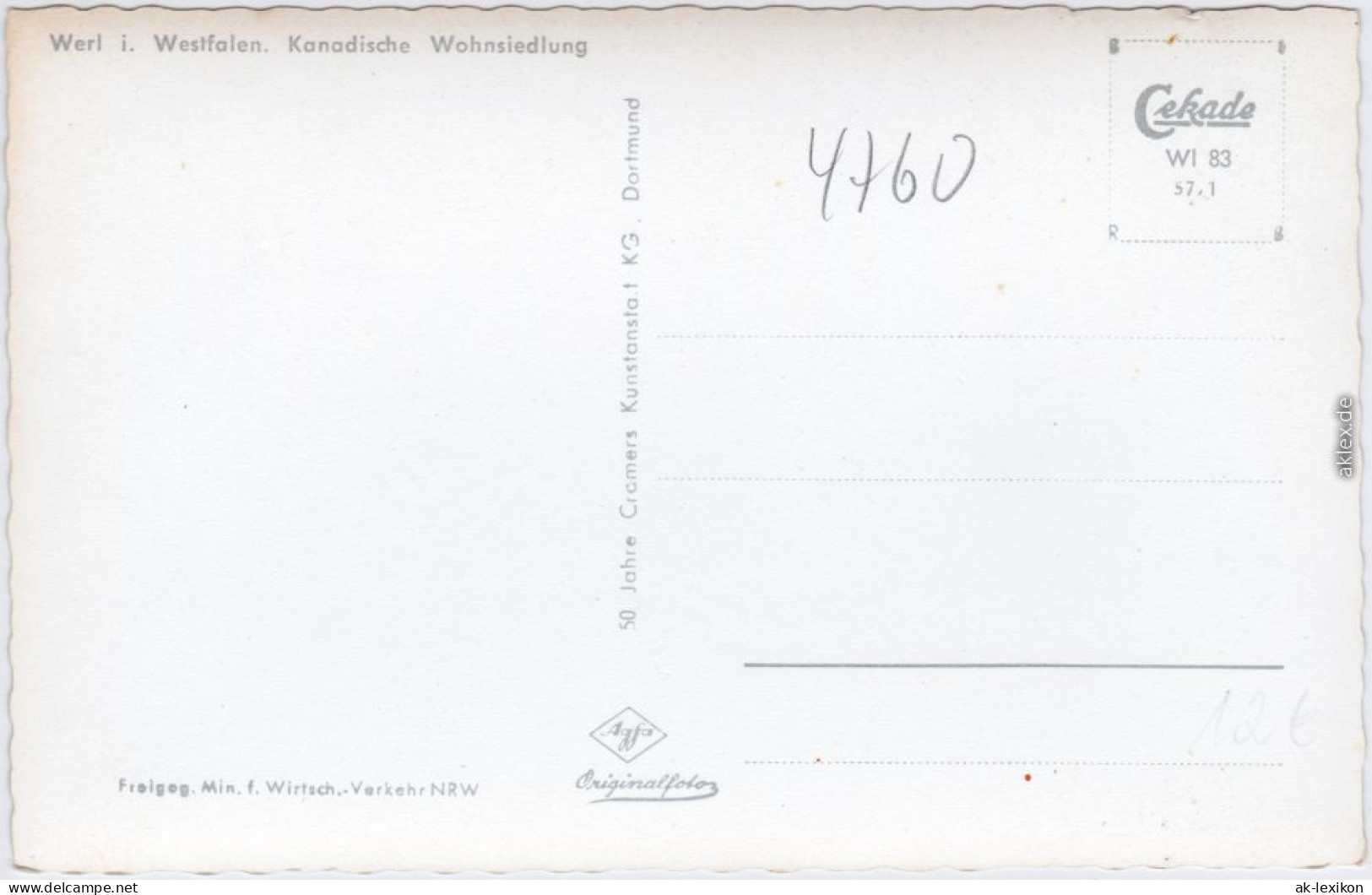 Werl (Westfalen) Luftbild Kanadische Wohnsiedlung/Luftbild Kanadische Wohnsiedlung 1965  - Werl