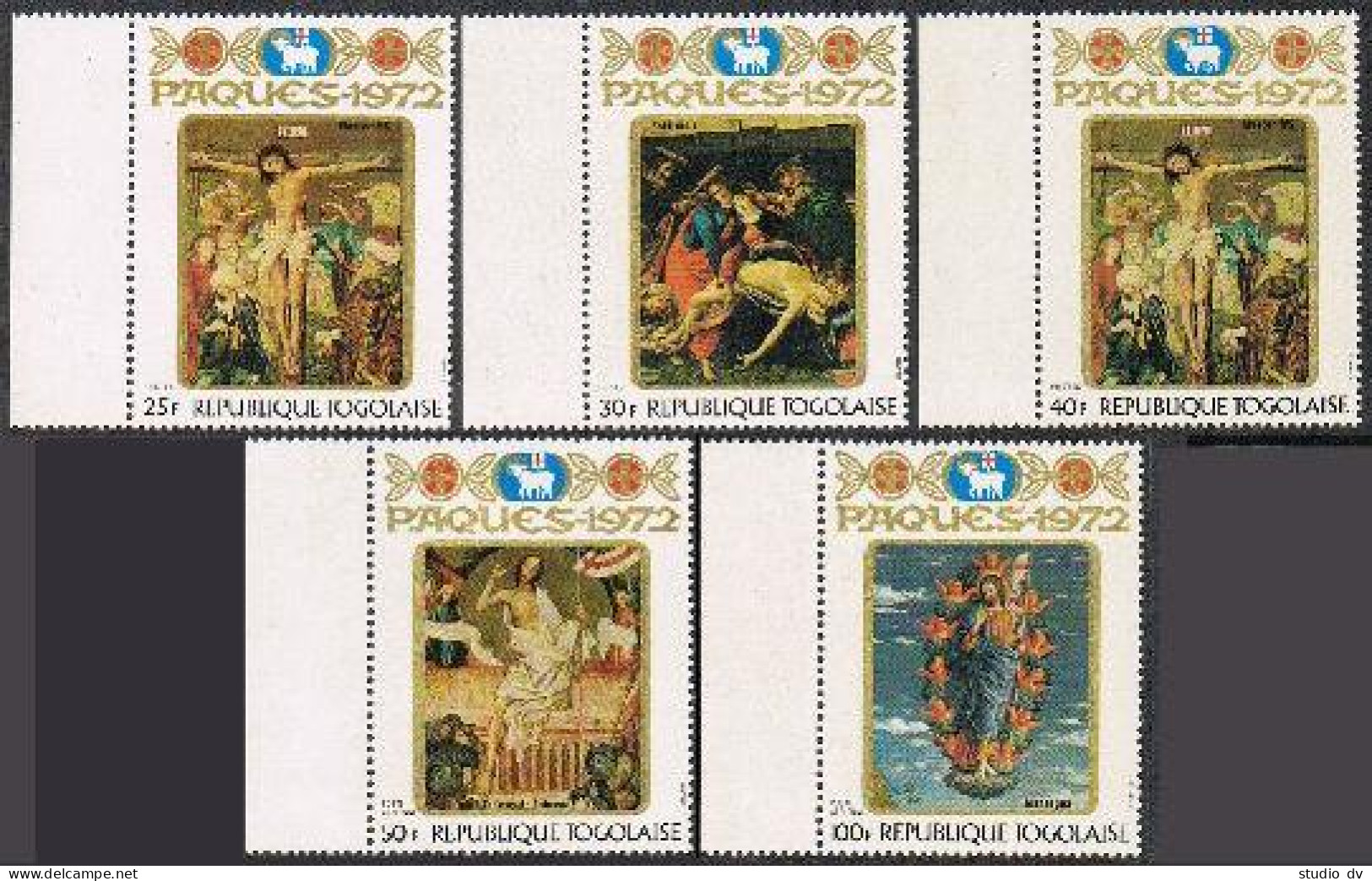 Togo 805-C174,MNH.Michel 954-959. Easter 1972By Botticelli,Coloswa,Mantegna. - Togo (1960-...)