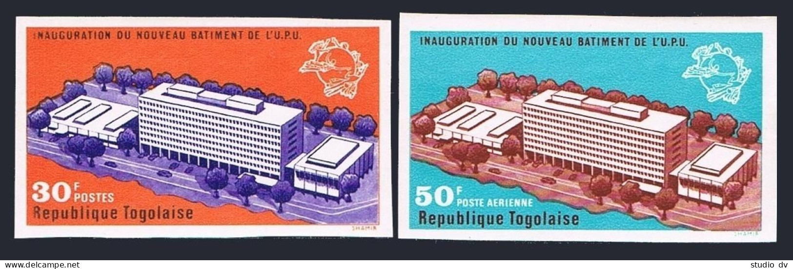 Togo 729,C129 Imperf, MNH. Michel 790B-791B. New UPU Headquarters, 1970. - Togo (1960-...)