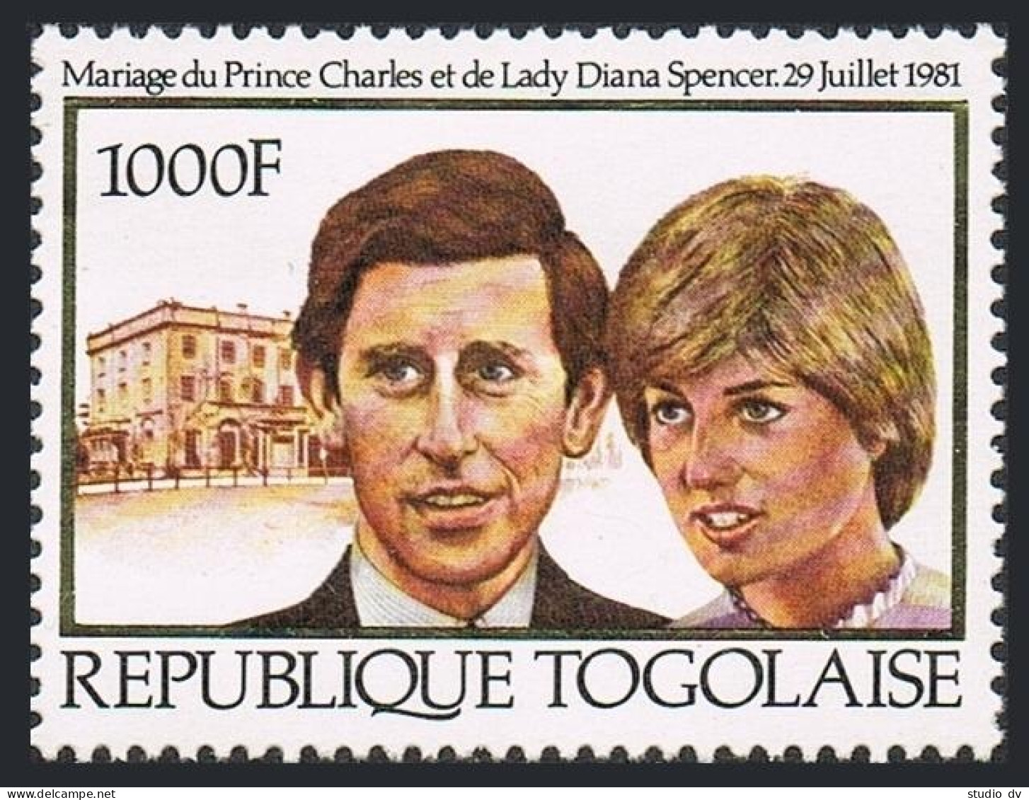 Togo 1105,MNH.Michel 1534. Prince Charles,Lady Diana Spencer-wedding,1981. - Togo (1960-...)