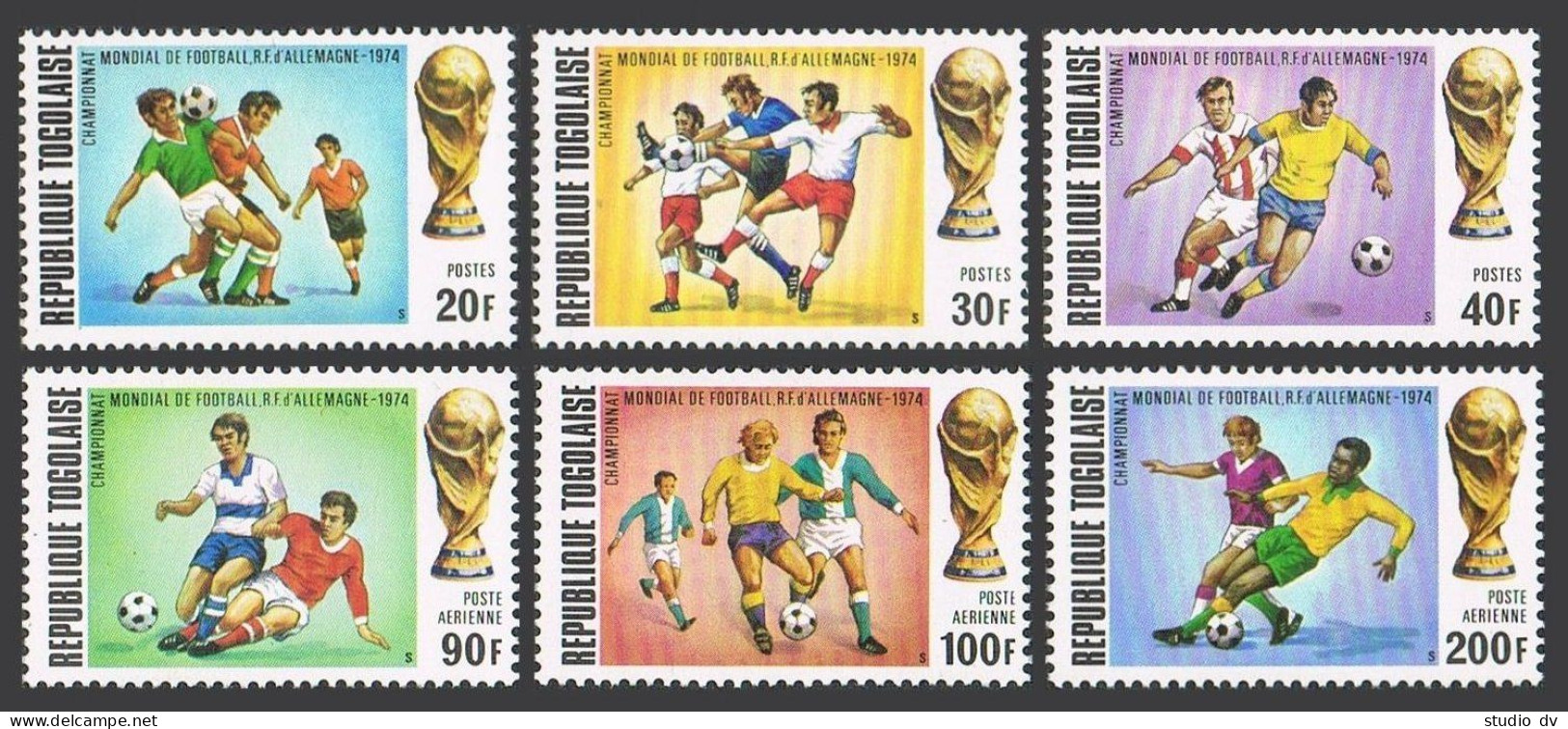 Togo 863-C216,C216a,MNH.Michel 1017-1022,Bl.81. World Soccer Cup Munich-1974. - Togo (1960-...)