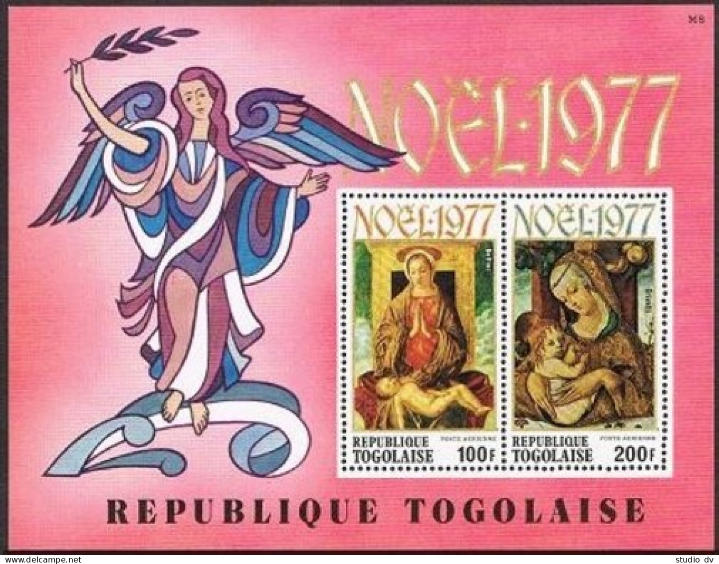 Togo 971-C333,C333a,MNH.Michel 1260-1265,Bl.122. Christmas 1977.Virgin And Child - Togo (1960-...)