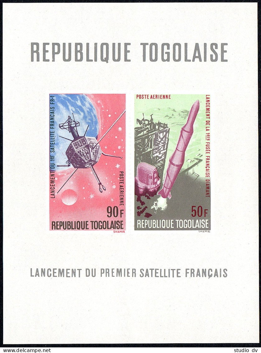 Togo 593-598,C65-C66,C66a, MNH. French Achievements, 1967. A-1,Fr-1,D-1,Diamant. - Togo (1960-...)