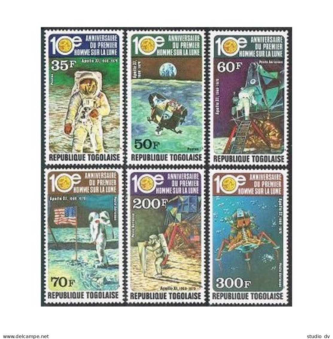Togo 1040-C401,C401a Sheet,MNH.Michel 1392-1397,Bl.148. Apollo 11 Flight-10,1979 - Togo (1960-...)