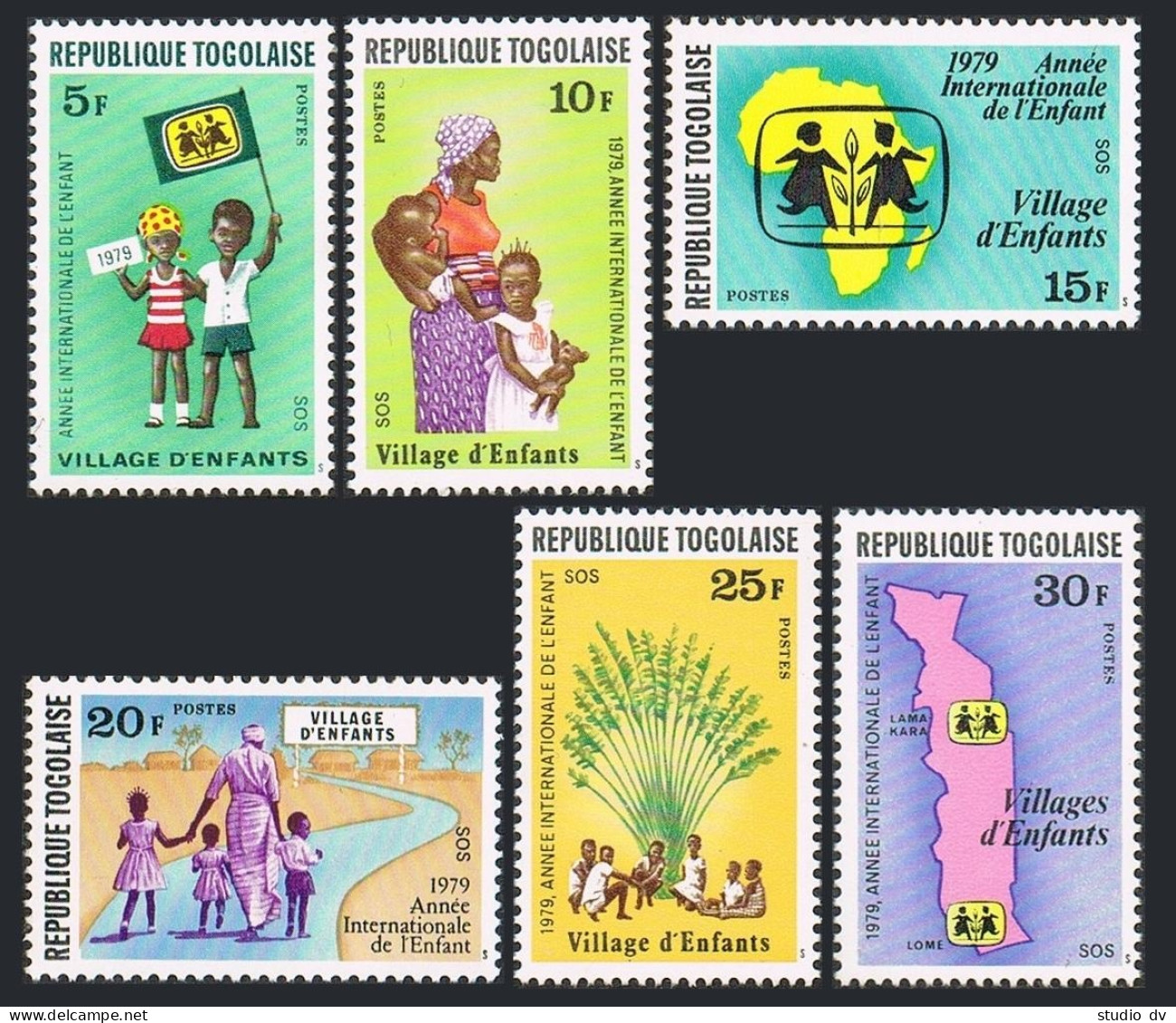 Togo 1023-1028, 1028a Sheet, MNH. Mi 1360-1365, Bl.143. Year Of Child IYC-1979. - Togo (1960-...)