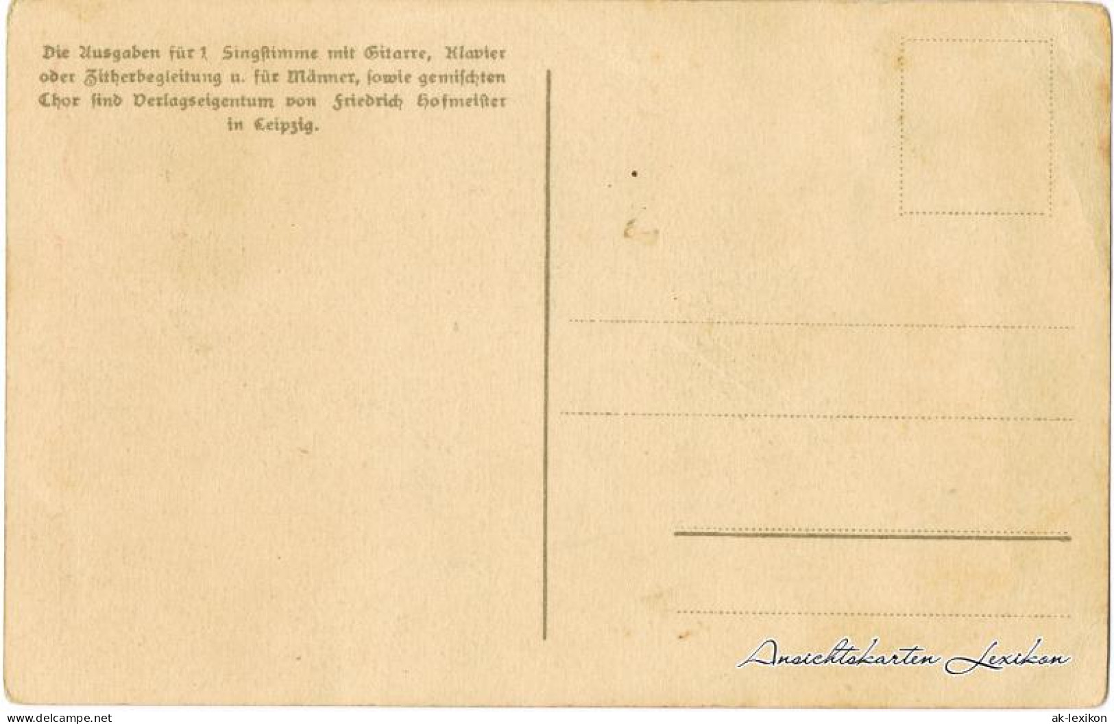  Liedkarte - Vergass Dei Hamit Net! 1906 Erzgebirge, Anton Günther Gottesgab:47  - Musik