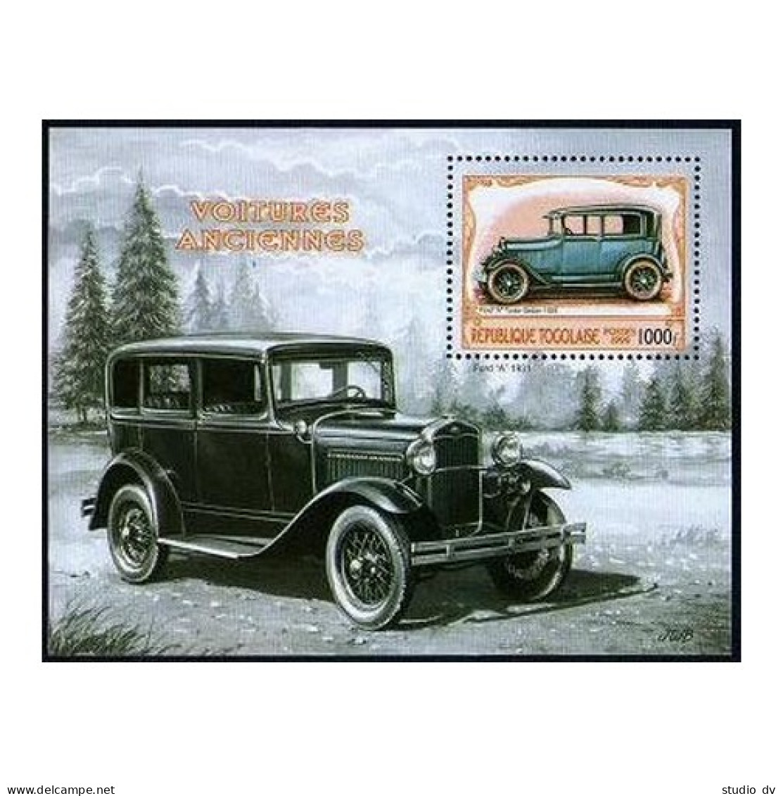 Togo 1882H-1882M,1882N,MNH. Antique Automobiles,1999. - Togo (1960-...)