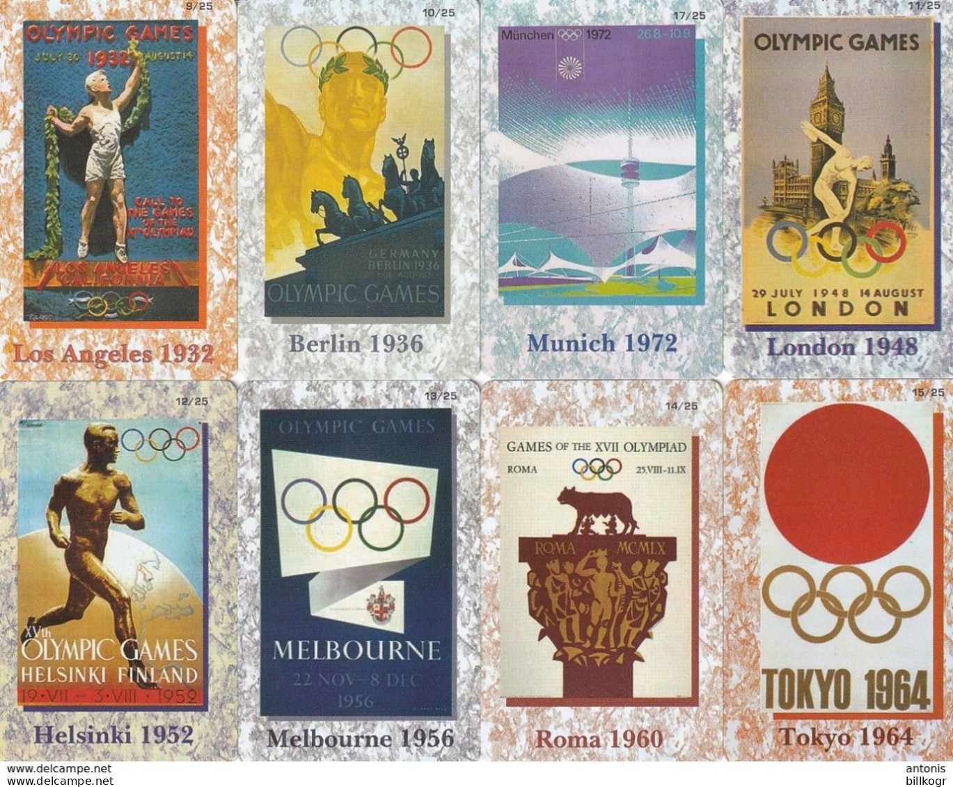 GREECE - Set Of 25 Cards, Olympics 1896-2004, DNA By Interconnect Promotion Prepaid Cards, Mint - Grèce