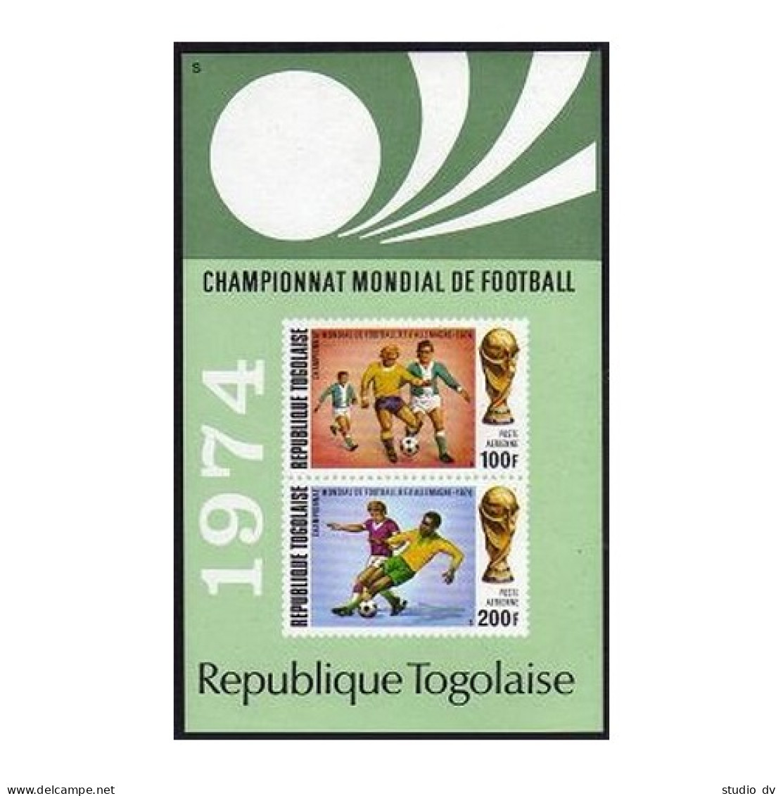 Togo C216a Sheet,MNH.Michel Bl.81. World Soccer Cup Munich-1974.Germany. - Togo (1960-...)
