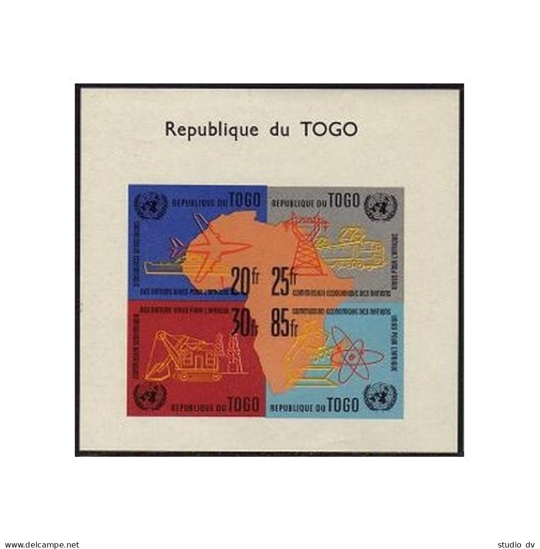Togo 407-410,410a,MNH.Michel 325-328,Bl.4. UN Economic Commission-Africa,1961. - Togo (1960-...)