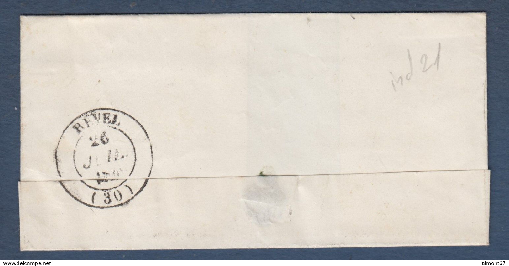 Tarn - Cérès N° 3 ( Pli D'archive ) Et Cachet 15 Sorèze ( Bureau Rare ) Sur Lettre Pour Revel - 1849-1876: Période Classique