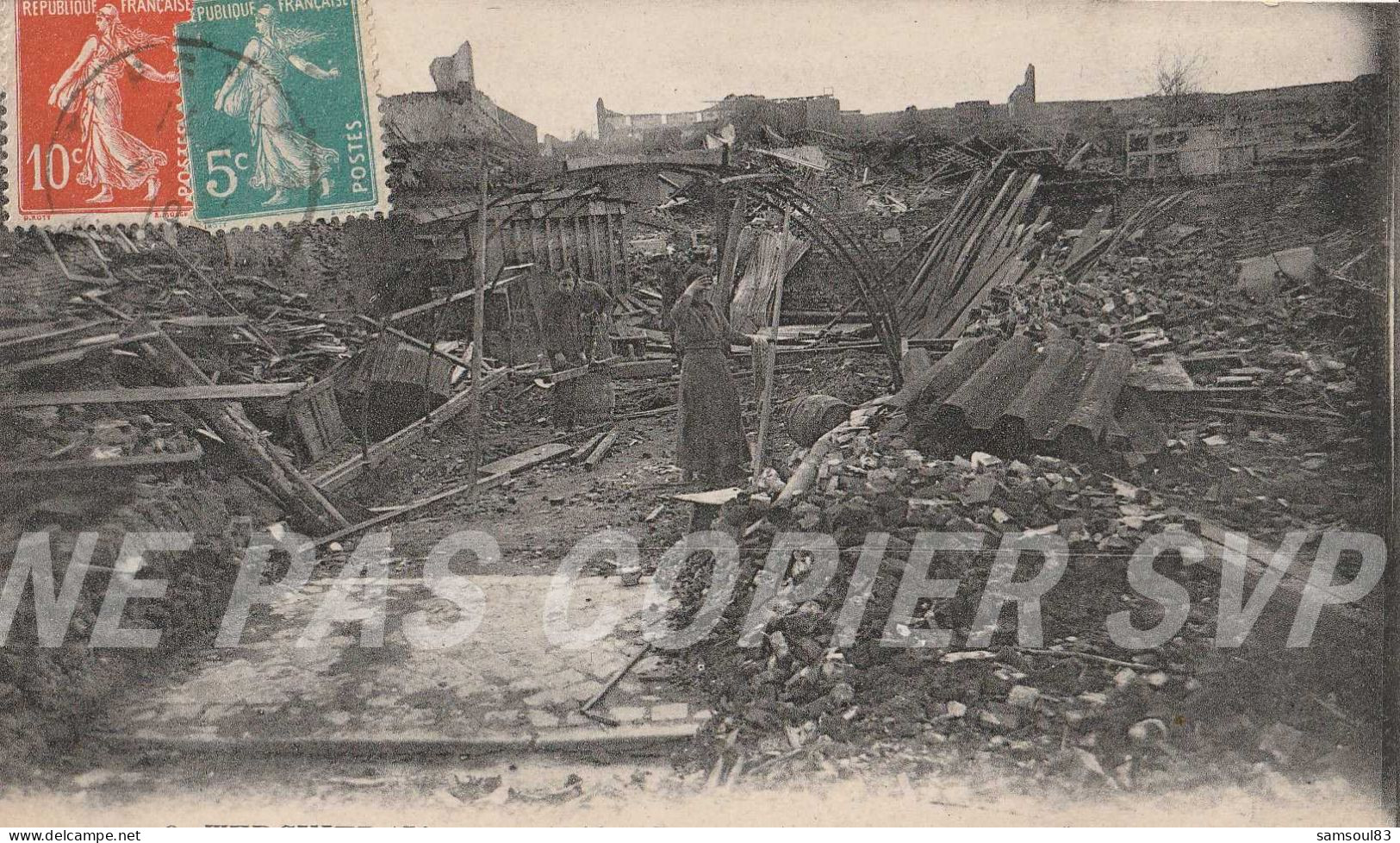 Carte Postale CPA Tergnier (02) 1919 Baraque En Construction Près De La Gare - Other & Unclassified