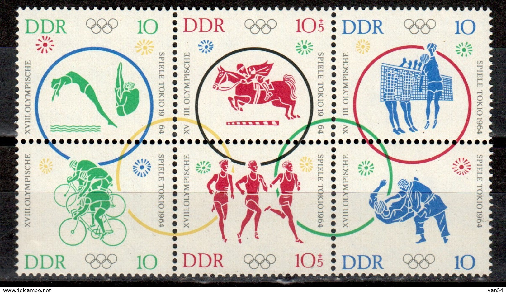 DDR 742-747  ** MNH – Olympic Games TOKYO 1964 - Ungebraucht