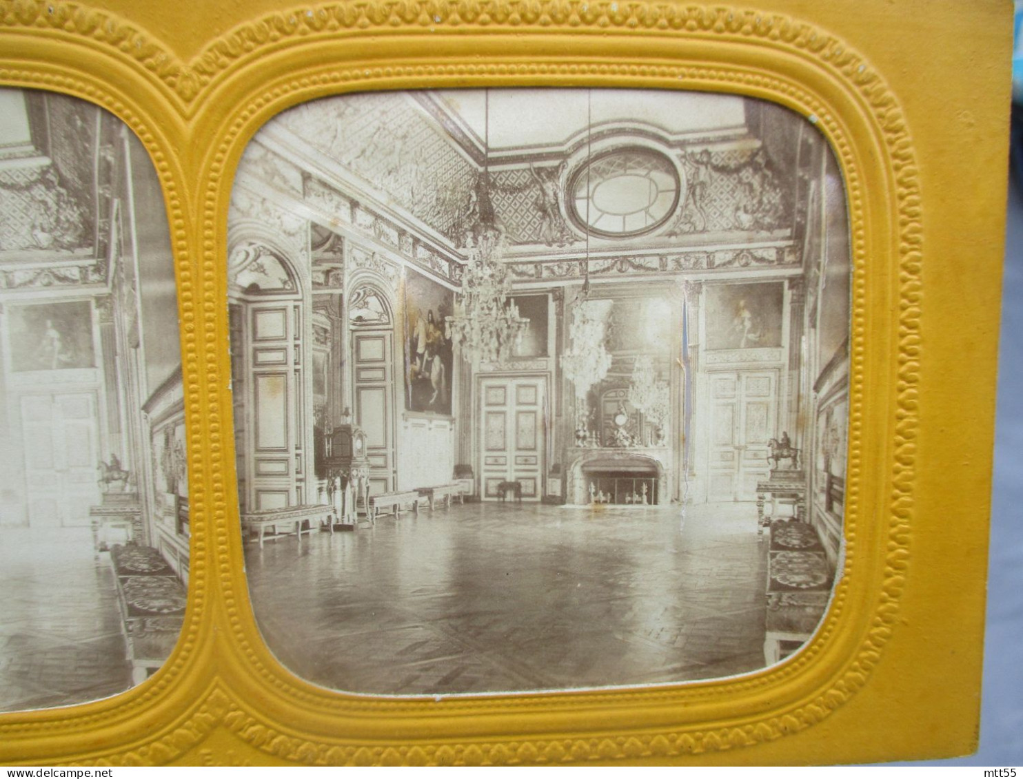 PHOTO STREO CONTRE LA LUMIERE  SALON OEIL DE BOEUF VERSAILLES - Stereoscopic