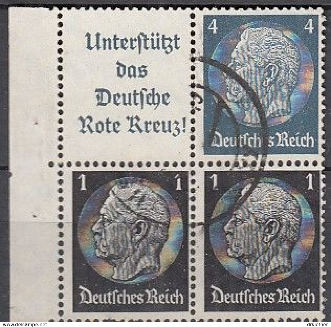 DR  S 171, S 211, Gestempelt, Hindenburg, 1940/41 - Zusammendrucke